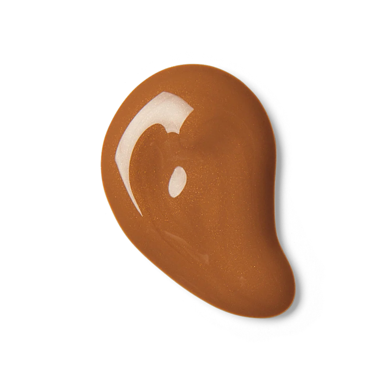 Brown liquid smear on a white background