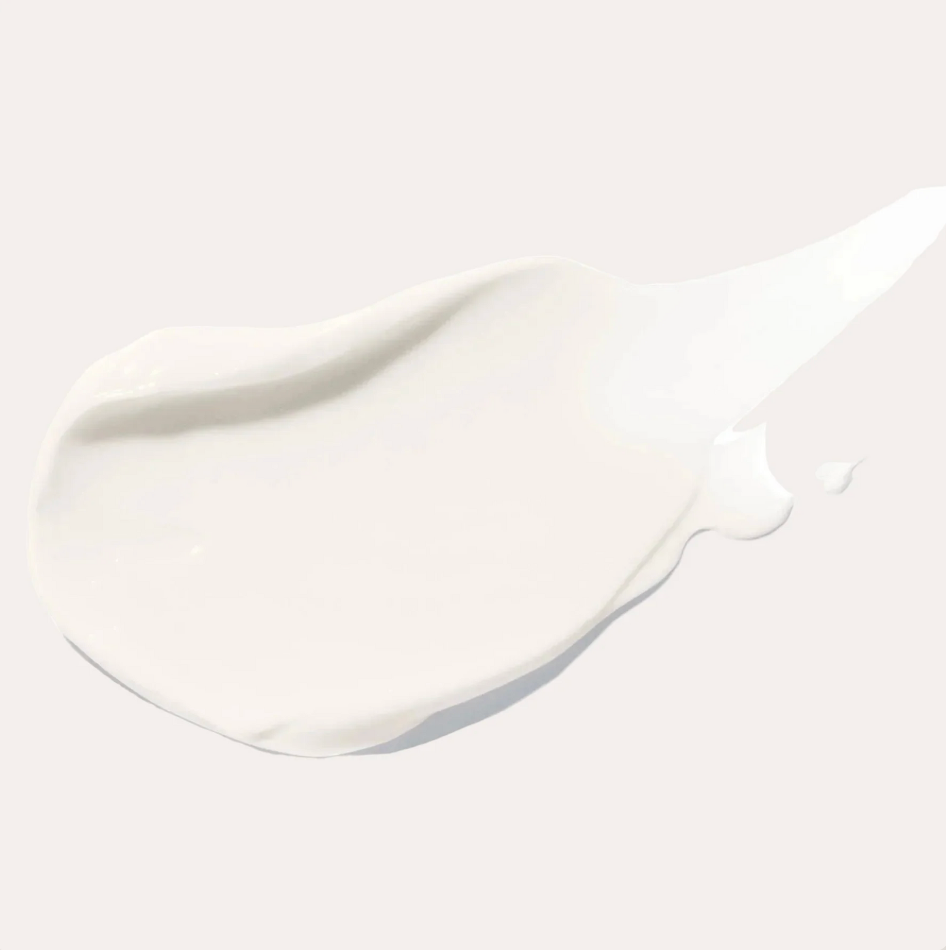 White cream swatch on a light gray background