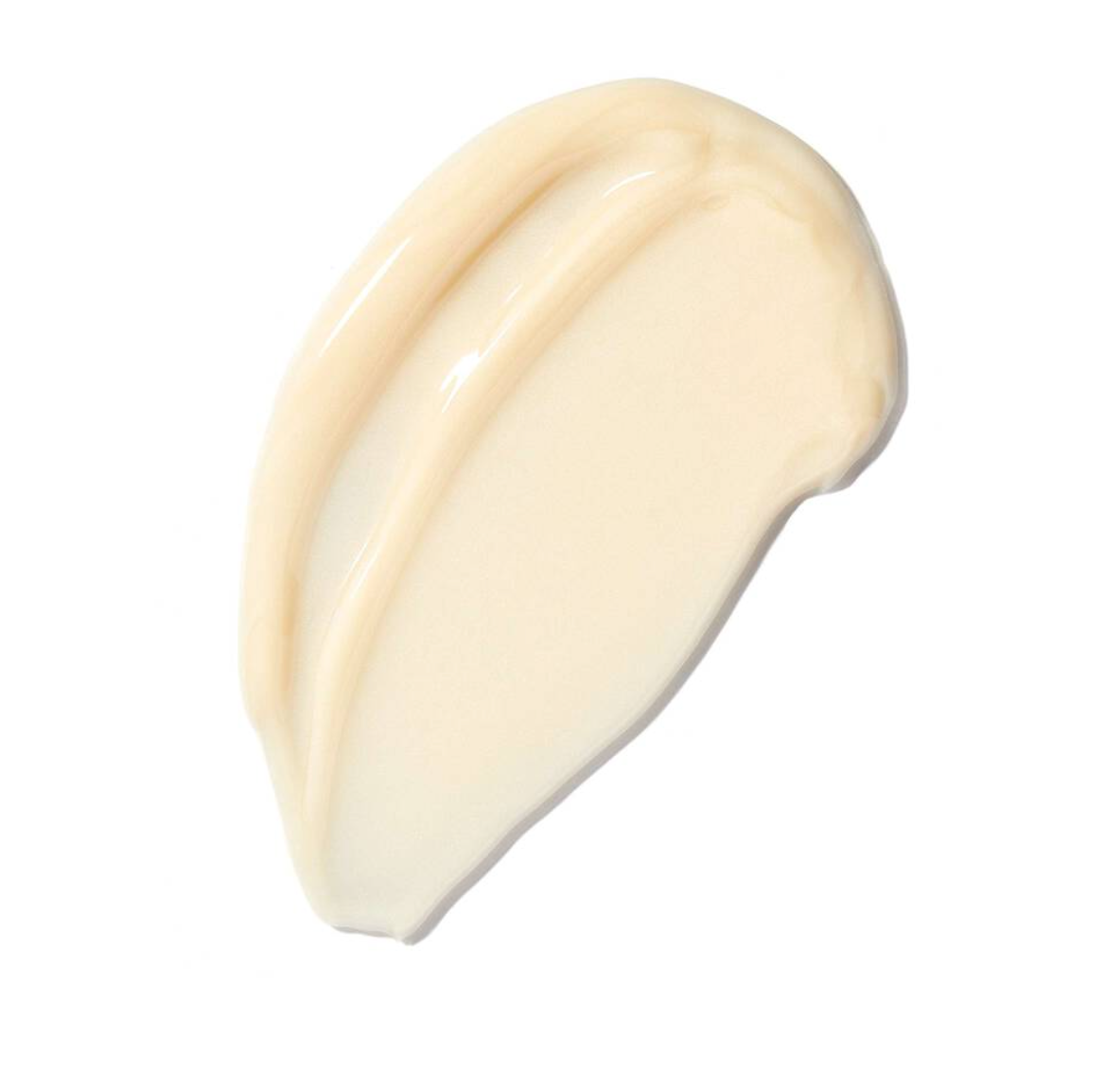 Beige makeup product on a white background