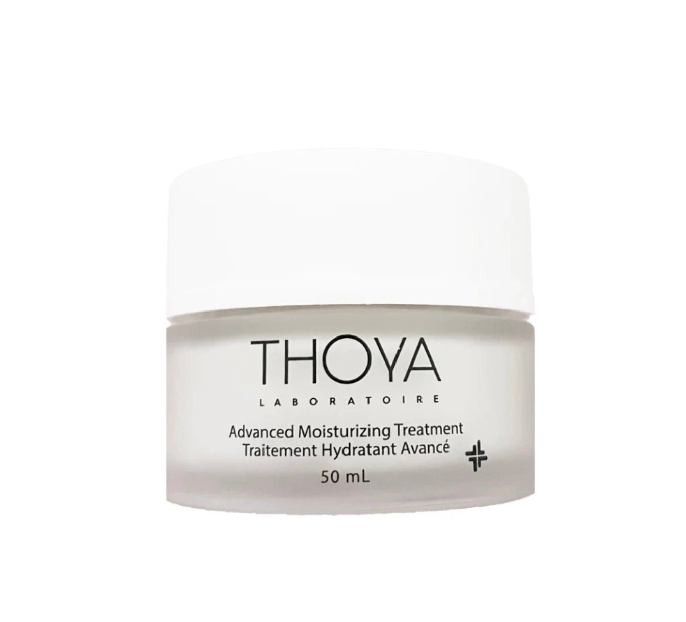 Thoya Advanced Moisturizing Treatment jar on a white background