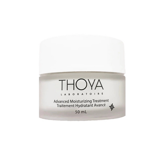 Thoya Advanced Moisturizing Treatment jar on a white background